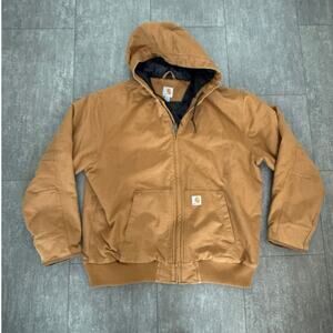 Carhartt Men's 104050-BRN Insulated Full Zip Hooded Jacket XL